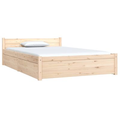 vidaXL Bett mit Schubladen 120x190 cm
