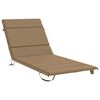 vidaXL Sonnenliege Kissen GEMERT 100 % Polyester Taupe 200 x 80 x 3 cm