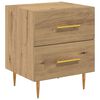 vidaXL Nachttisch 2 pcs Artisan-Eiche 40 x 35 x 47,5 cm Holzwerkstoff