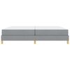 vidaXL Boxspringbett mit Matratze Hellgrau 200 x 200 cm Stoff