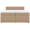 vidaXL Boxspringbett Matratze Cappuccino-Braun 200x200cm Kunstleder