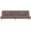 vidaXL Schlafsofa 2-Sitzer mit 2 Kissen Taupe Stoff