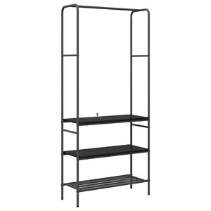 vidaXL Kleiderst&auml;nder Schwarz Eichen-Optik 77 x 30 x 171 cm