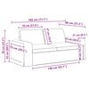 vidaXL Sofa 2 pcs Taupe 182 x 80 x 82 cm Stoff