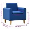 vidaXL Kindersofa Blau Kunstleder