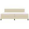 vidaXL Boxspringbett mit Matratze Creme 200 x 200 cm Stoff