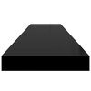 vidaXL Schweberegale 2 Stk. Hochglanz-Schwarz 120x23,5x3,8 cm MDF