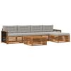 vidaXL Outdoor-Sofagarnitur mit Kissen 6 pcs Nat&uuml;rlich und Hellgrau