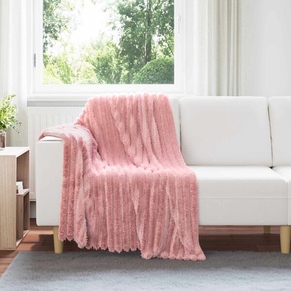 vidaXL &Uuml;berwurfdecke Rosa 150 x 130 cm Fleece