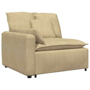 vidaXL Modulares Sofa Endmodul mit Armlehne Kissen Graugr&uuml;n 100cm