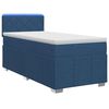 vidaXL Boxspringbett mit Matratze mit Kopfteil Blau 90 x 200 cm Stoff