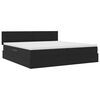 vidaXL Bett mit Stauraum und LED mit LED Schwarz 200 x 200 cm Samt