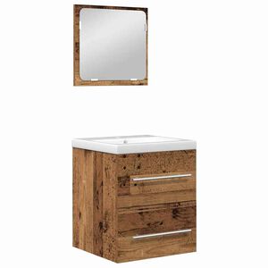 vidaXL Badezimmerm&ouml;bel-Set 2 stk. Altholz 41 x 38,5 x 48 cm