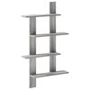 vidaXL Wandregal Sonoma-Grau 61 x 13,5 x 105 cm Holzwerkstoff