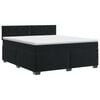 vidaXL Boxspringbett mit Matratze Schwarz 180 x 200 cm Samt