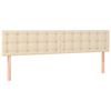 vidaXL Boxspringbett mit Matratze Creme 180x200 cm Stoff