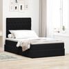 vidaXL Bett mit Stauraum und LED mit LED Schwarz 120 x 190 cm Samt
