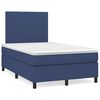 vidaXL Boxspringbett mit Matratze Blau 120x190 cm Stoff