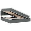 vidaXL LED-Speicherbett mit Matratze Dunkelgrau 180 x 200 cm Stoff