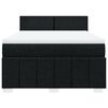 vidaXL Boxspringbett mit Matratze Schwarz 140x190 cm Stoff