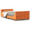 vidaXL Massivholzbett ohne Matratze Wachsbraun 90x190 cm Kiefernholz