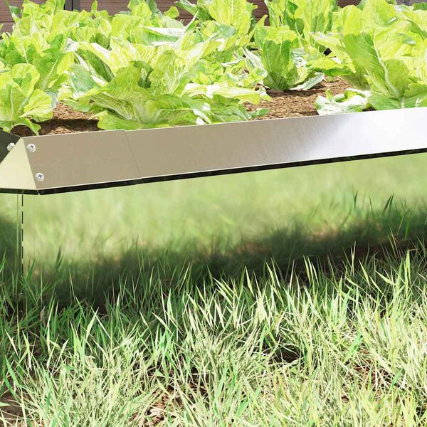 vidaXL Schneckenzaun Silber 50 x 3,5 x 25 cm Verzinkter Stahl