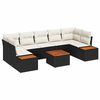 vidaXL Gartensofa-set 8 stk. Schwarz Poly Rattan