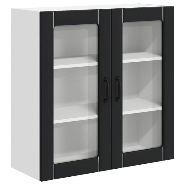 vidaXL K&uuml;chenschrank Lucca Schwarz 80 x 31 x 80 cm Holzwerkstoff