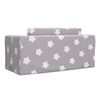 vidaXL Kinder-Schlafsofa 2-Sitzer Hellgrau mit Sternen Weicher Plüsch