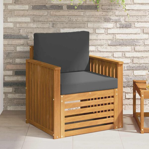 vidaXL Outdoor-Sofagarnitur mit Kissen Natur 71 x 63 x 73 cm