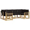 vidaXL Outdoor-Sofagarnitur 6 stk. Wei&szlig; und Schwarz