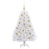 vidaXL K&uuml;nstlicher klappbarer Weihnachtsbaum Wei&szlig; 120 cm PVC und Stahl