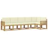 vidaXL Outdoor-Sofagarnitur 6 Stk. Wei&szlig; und Creme Polyester