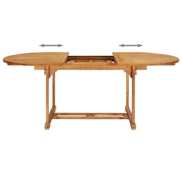 vidaXL 7-tlg. Garten-Essgruppe Massivholz Teak