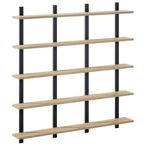 vidaXL Wandregal Sonoma-Eiche 102 x 13,5 x 102 cm Holzwerkstoff