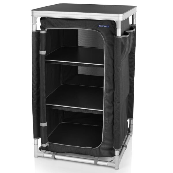 Campart Travel Campingschrank Nice Schwarz 57x47x97 cm