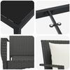 vidaXL Garten Essgruppe mit Kissen 9 pcs Schwarz Poly-Rattan