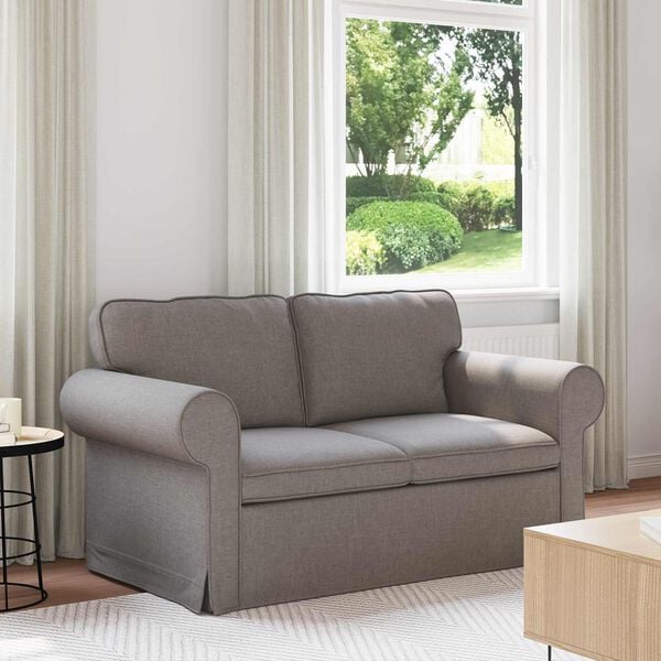 vidaXL Sofa Taupe Gesamtabmessungen: 155 x 82 x 80 cm (B x T x H) Samt