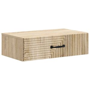 vidaXL Wandmontierter Beistelltisch Sonoma-Eiche 59 x 34,5 x 17 cm