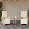 vidaXL 3-tlg. Bistro-Set mit Kissen Beige Poly Rattan