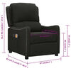 vidaXL Massagesessel Elektrisch Schwarz Stoff