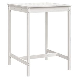 vidaXL Gartentisch Wei&szlig; 82,5x82,5x110 cm Massivholz Kiefer