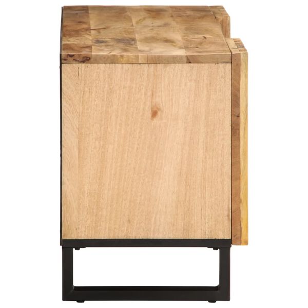 vidaXL TV-Schrank 100x34x46 cm Raues Massives Mangoholz