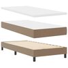 vidaXL Boxspringbett mit Matratze Cappuccino 90 x 200 cm Kunstleder