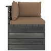 vidaXL Garten-Palettensofa 2-Sitzer mit Kissen Kiefer Massivholz