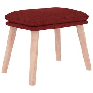vidaXL Fu&szlig;hocker Weinrot 45x29,5x35 cm Stoff