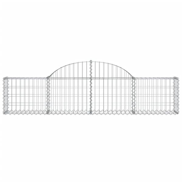vidaXL Gabionen mit Hochbogen 6 Stk. 200x30x40/60 cm Verzinktes Eisen