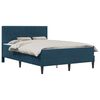 vidaXL Bettgestell mit Matratze mit Kopfteil Blau 140 x 200 cm Samt