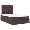 vidaXL Ottoman-Bett mit Matratze Dunkelbraun 120x190 cm Stoff