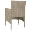 vidaXL 3-tlg. Garten-Essgruppe Poly Rattan und Hartglas Beige